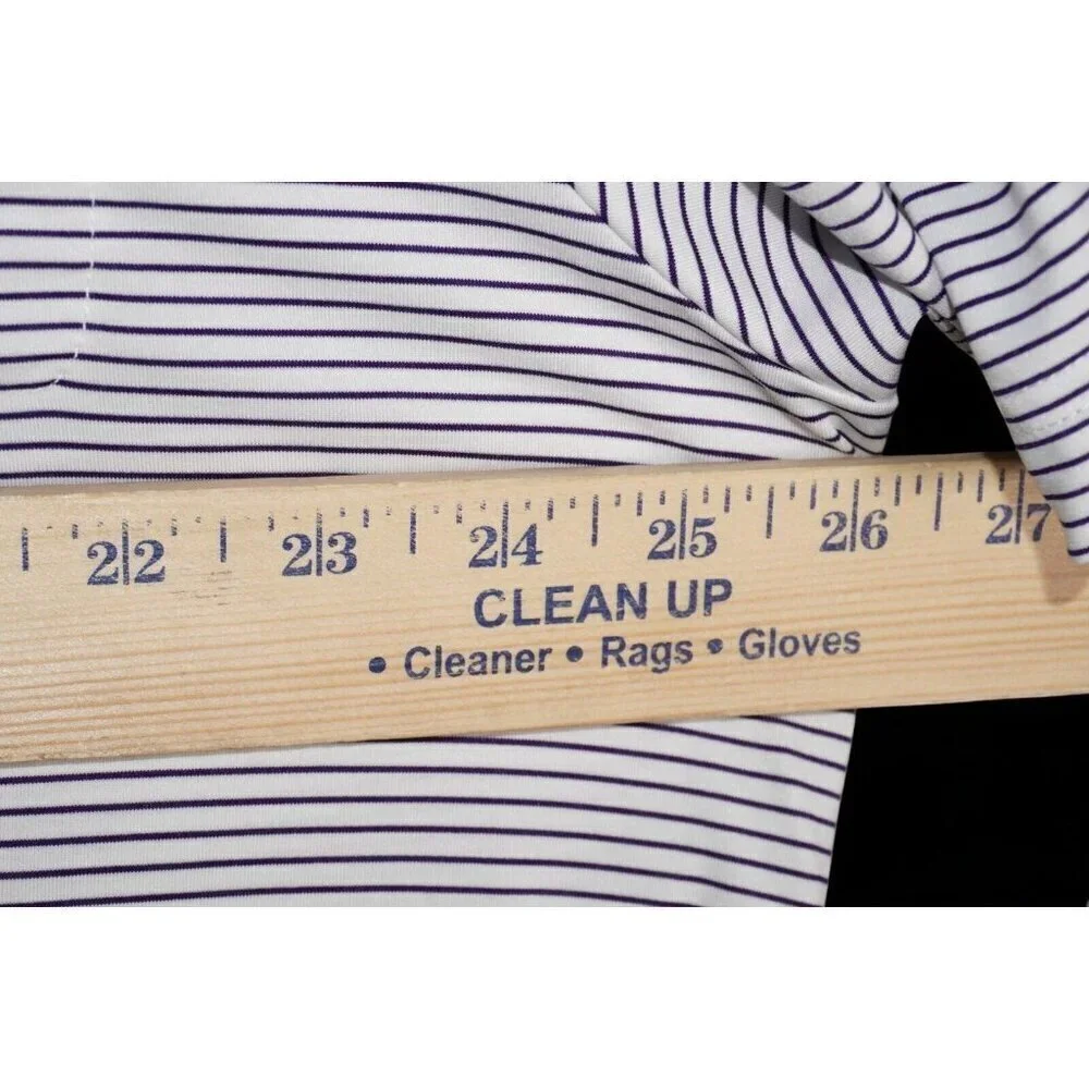 Lacoste Sport Polo Shirt - Men's XXL - Striped Purple & White 🐊